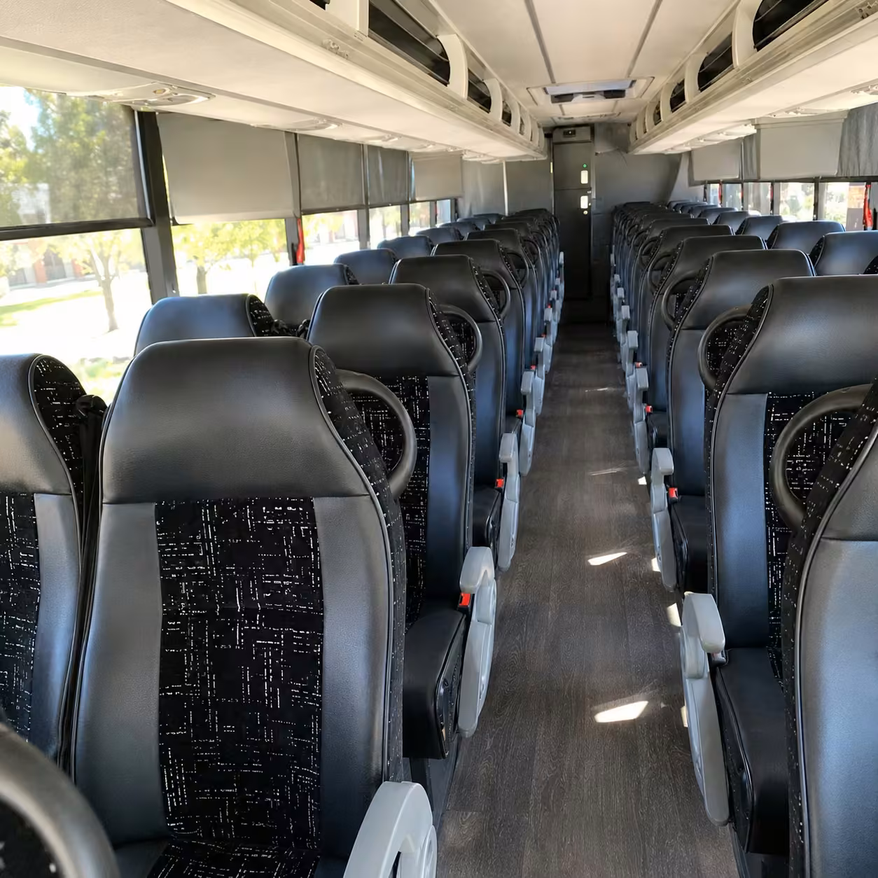 40 56 passenger charter bus interior