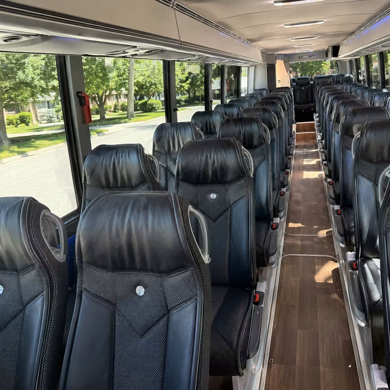 miami charter bus interior